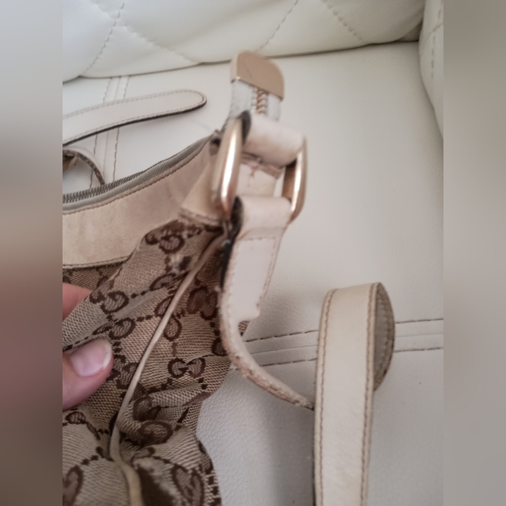 Authenticated Gucci GG Abbey D Ring Crossbody Brown Beige Canvas Fabric Bag - Picture 8 of 16